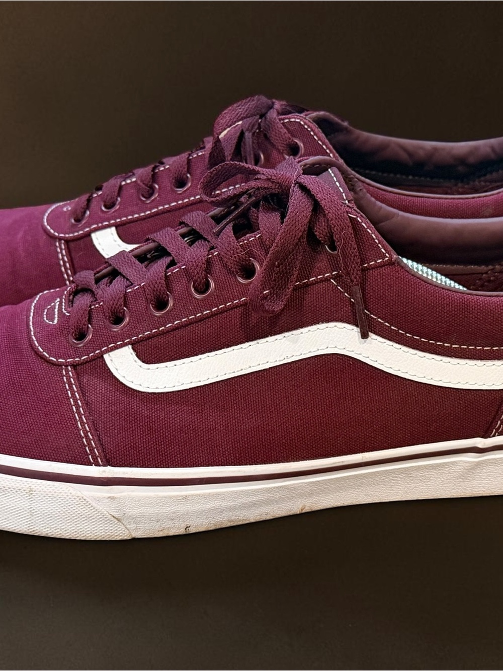 Vans Skateboarding  Burgundy Low Port Royale Men’s Size 13
